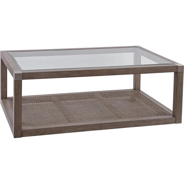 Calum Rubberwood Rectangular Cocktail Table - LOOMLAN - Bassett Mirror - Coffee Tables