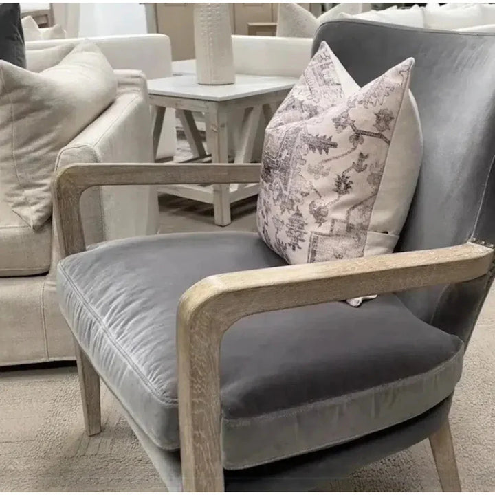 Calvin Club Chair Dark Grey Velvet - LOOMLAN - Essentials For Living - Accent Chairs