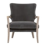 Calvin Club Chair Dark Grey Velvet Club Chairs LOOMLAN By Essentials For Living
