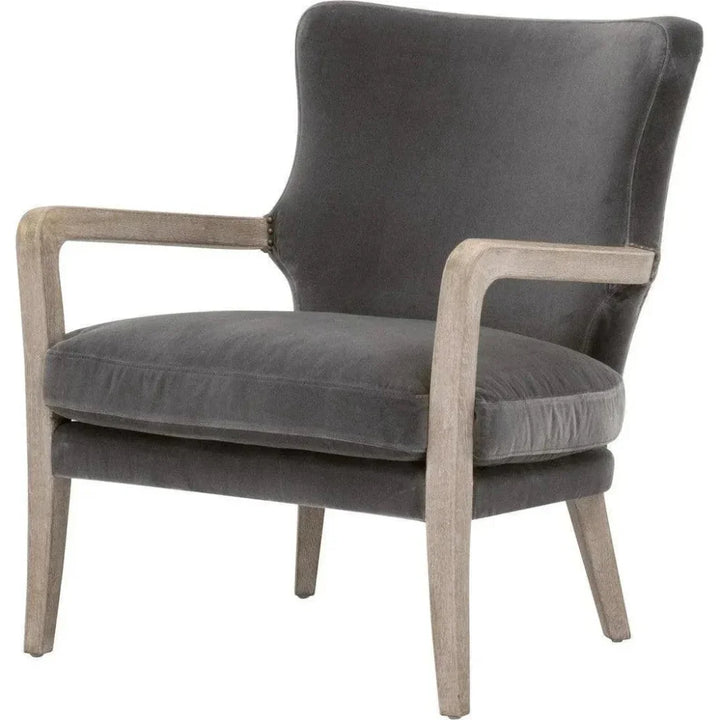 Calvin Club Chair Dark Grey Velvet - LOOMLAN - Essentials For Living - Accent Chairs