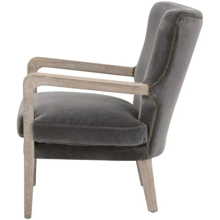 Calvin Club Chair Dark Grey Velvet - LOOMLAN - Essentials For Living - Accent Chairs