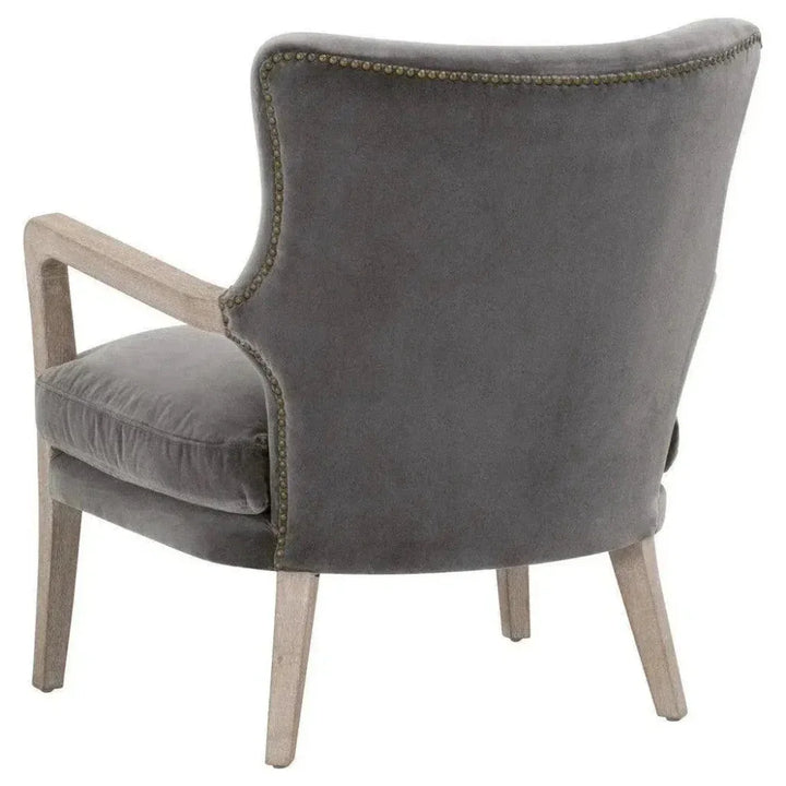 Calvin Club Chair Dark Grey Velvet - LOOMLAN - Essentials For Living - Accent Chairs