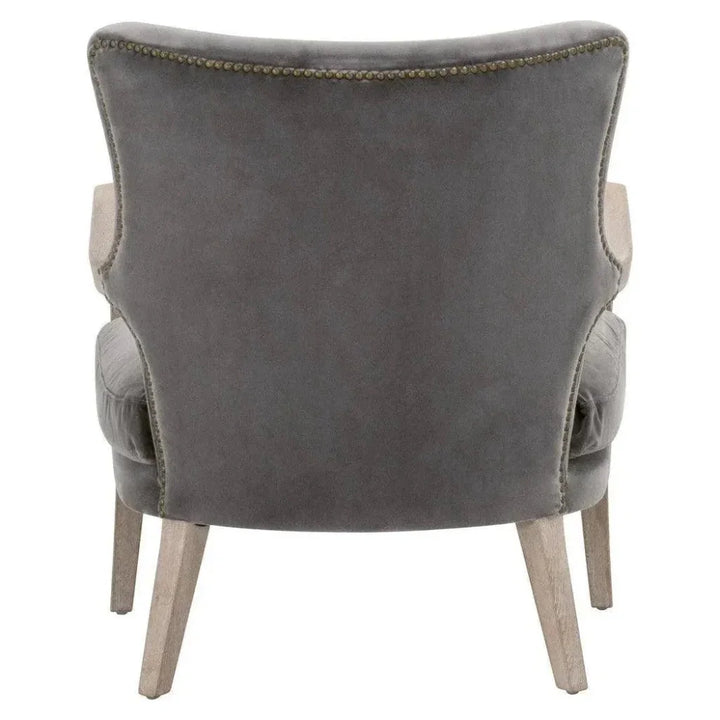 Calvin Club Chair Dark Grey Velvet - LOOMLAN - Essentials For Living - Accent Chairs