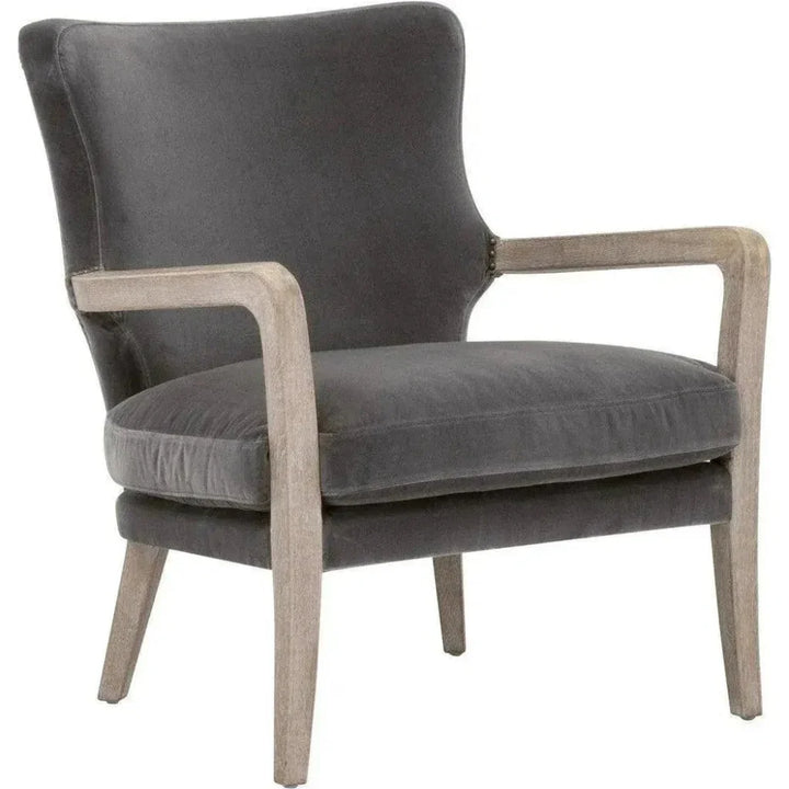 Calvin Club Chair Dark Grey Velvet - LOOMLAN - Essentials For Living - Accent Chairs