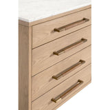 Cambria Marble Top 8-Drawer Double Dresser-Dressers-Essentials For Living-LOOMLAN