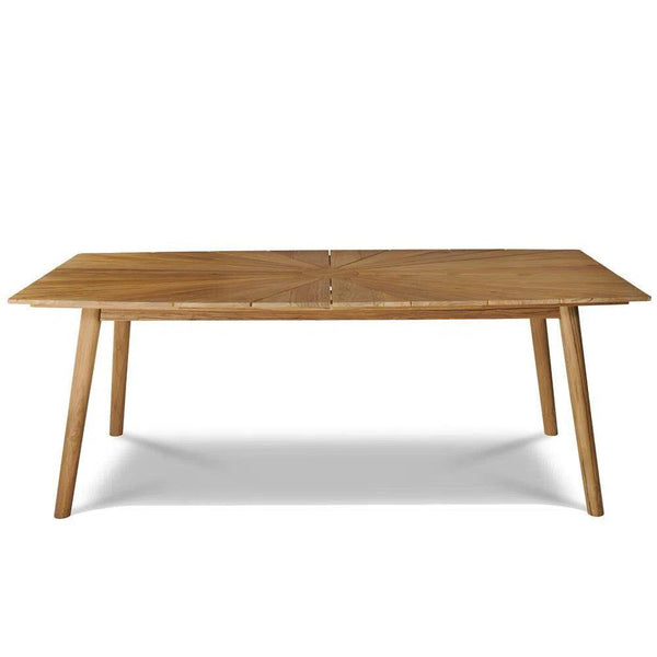 Cambria Rectangular Teak Outdoor Dining Table-Outdoor Dining Tables-HiTeak-LOOMLAN