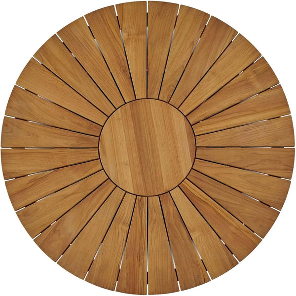 Cambria Round Teak Outdoor Dining Table-Outdoor Dining Tables-HiTeak-LOOMLAN