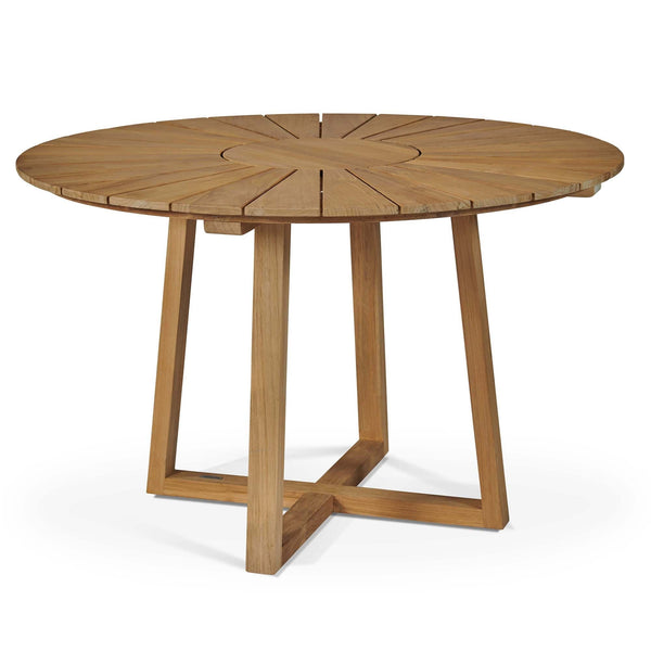 Cambria Round Teak Outdoor Dining Table-Outdoor Dining Tables-HiTeak-LOOMLAN