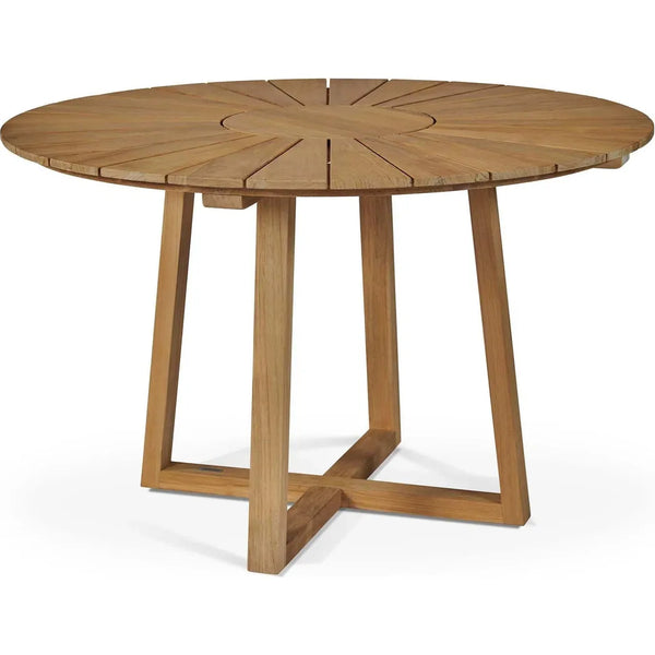 Cambria Round Teak Outdoor Dining Table-Outdoor Dining Tables-HiTeak-LOOMLAN