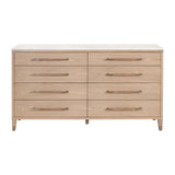 Cambria Marble Topped 8-Drawer Double Dresser