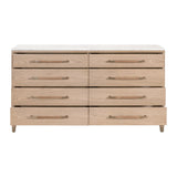 Cambria Marble Topped 8-Drawer Double Dresser