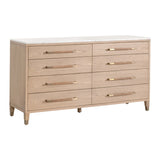 Cambria Marble Topped 8-Drawer Double Dresser