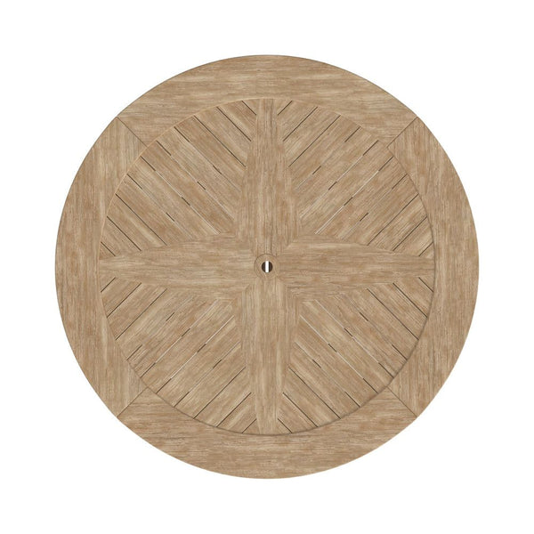 Cambrian Teak Round Outdoor Dining Table-Outdoor Dining Tables-Sunset West-LOOMLAN