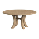 Cambrian Teak Round Outdoor Dining Table-Outdoor Dining Tables-Sunset West-LOOMLAN