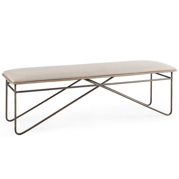 Camille Cream Fabric Bedroom Bench