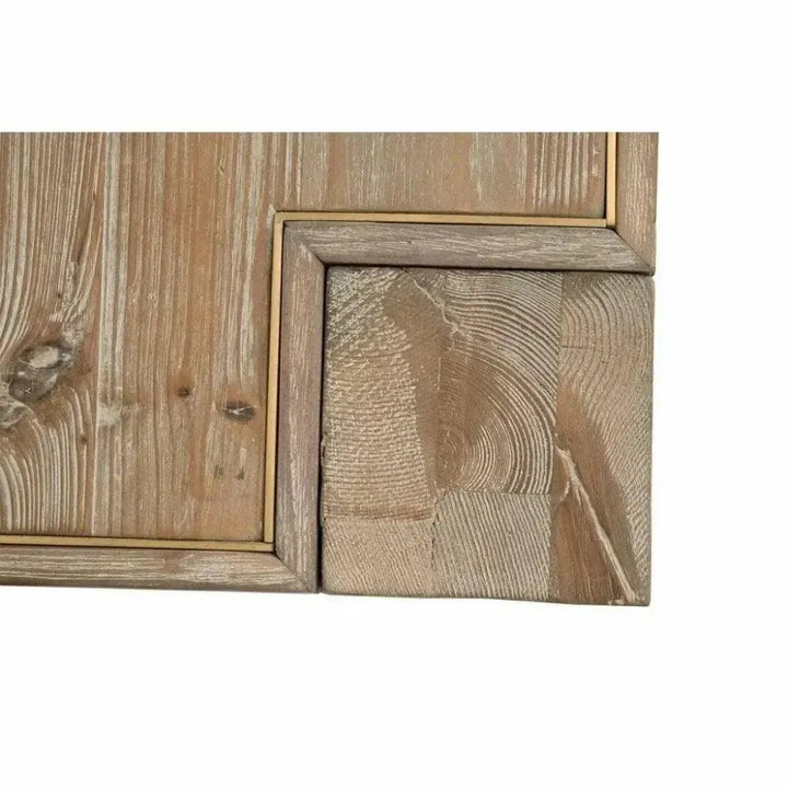 Canal Reclaimed Wood Extendable Dining Table Gold Inlay-Dining Tables-Essentials For Living-LOOMLAN