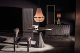 Candis Metal Lamp With Black Shade and Brass Finish-Table Lamps-Noir-LOOMLAN