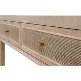 Cane 2-Drawer Entry Console Wood & Cane