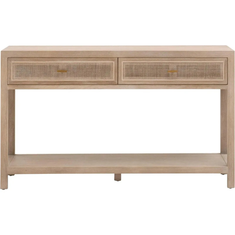 Cane 2-Drawer Entry Console Wood & Cane