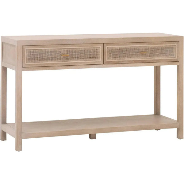 Cane 2-Drawer Entry Console Wood & Cane