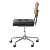 Cane Back Office Chair-Office Chairs-LH Imports-LOOMLAN