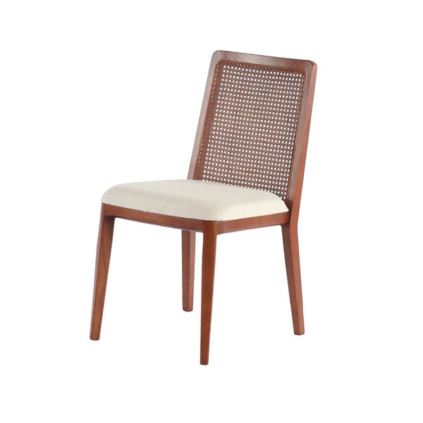 Cane Dining Chair - Beige/Brown Frame-Dining Chairs-LH Imports-LOOMLAN