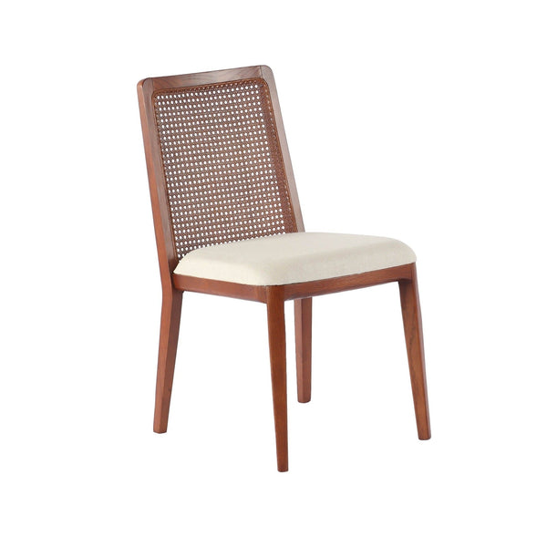 Cane Dining Chair - Beige/Brown Frame-Dining Chairs-LH Imports-LOOMLAN
