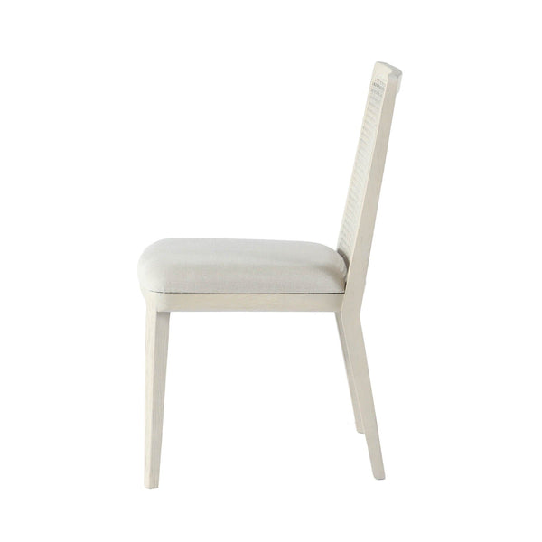 Cane Dining Chair - Beige/White Wash Frame-Dining Chairs-LH Imports-LOOMLAN