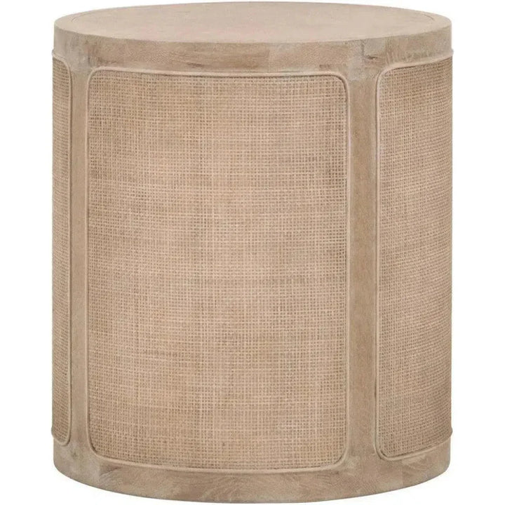 Cane End Table Reclaimed Solid Wood - LOOMLAN - Essentials For Living - Side Tables