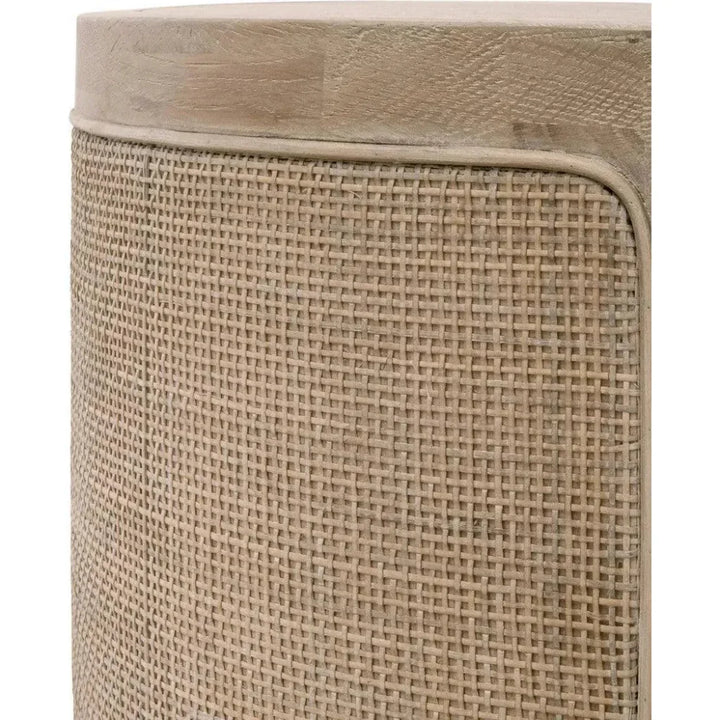 Cane End Table Reclaimed Solid Wood - LOOMLAN - Essentials For Living - Side Tables