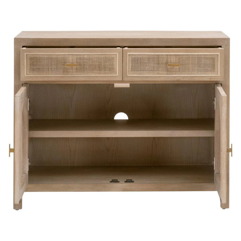 Cane Media Console Small TV Stand Sustainable Furniture Accent Cabinets LOOMLAN By Essentials For Living