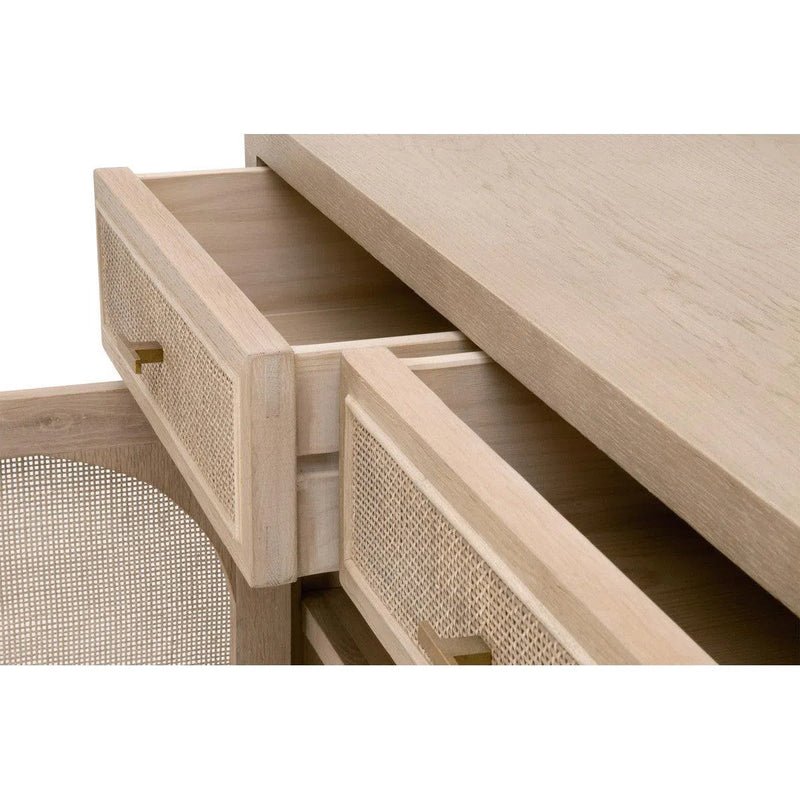 Cane Media Console Small TV Stand Sustainable Furniture Accent Cabinets LOOMLAN By Essentials For Living