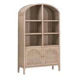 Cane Modern Styled Wooden Storage Bookcase