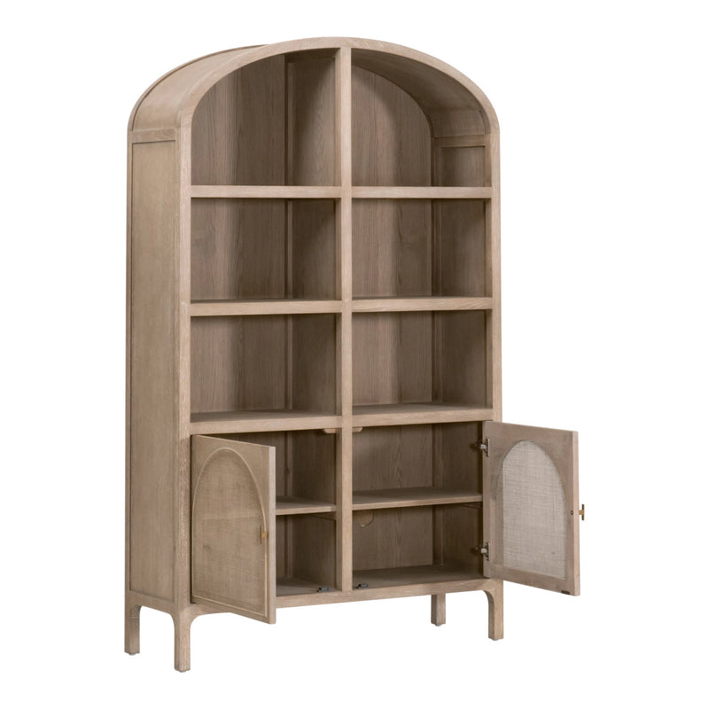 Cane Modern Styled Wooden Storage Bookcase