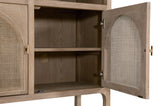 Cane Modern Styled Wooden Storage Bookcase