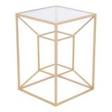 Canyon Side Table Gold Side Tables LOOMLAN By Zuo Modern