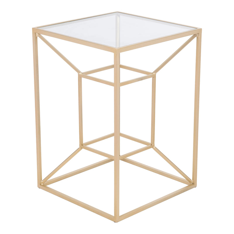 Canyon Side Table Gold Side Tables LOOMLAN By Zuo Modern