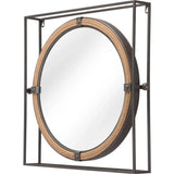 Capell Mirror Gray in Steel Frame