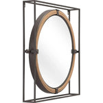 Capell Mirror Gray in Steel Frame