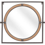 Capell Mirror Gray in Steel Frame