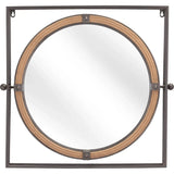 Capell Mirror Gray in Steel Frame