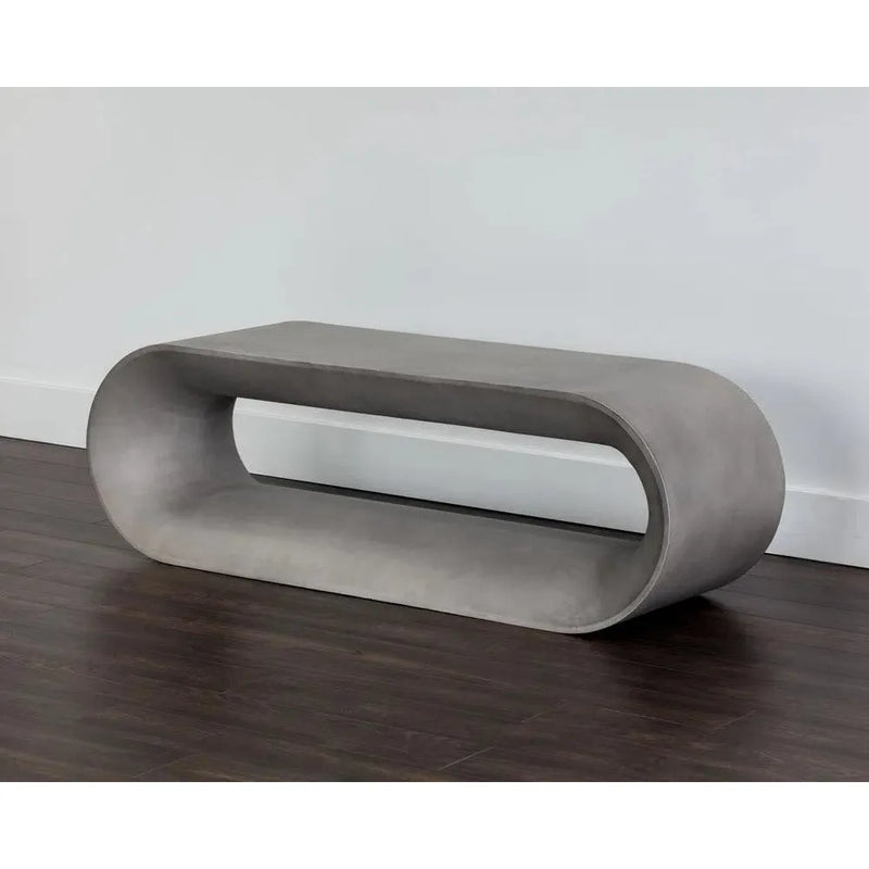 Capsule Concrete Outdoor Backless Bench