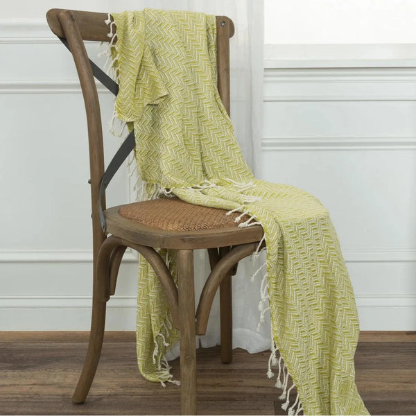 Carla Chevron Cotton Throw Blanket-Throw Blankets-LOOMLAN-LOOMLAN