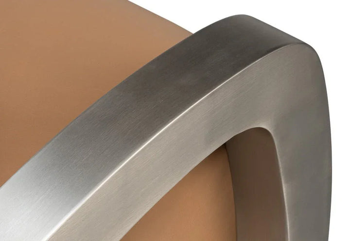 Carlisle Top Grain Leather Armchair - LOOMLAN - Sarreid - Club Chairs