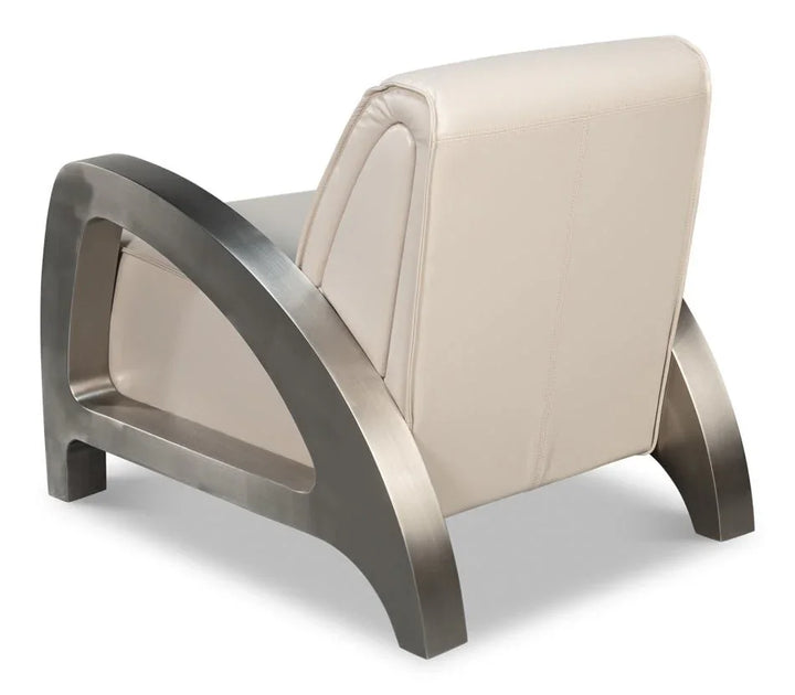 Carlisle Top Grain Leather Armchair - LOOMLAN - Sarreid - Club Chairs