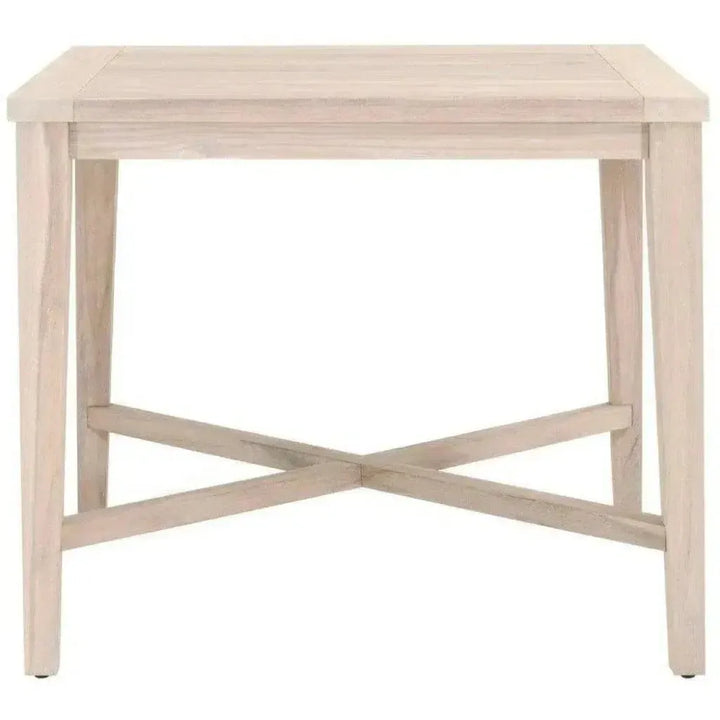Carmel Outdoor Square Counter Table Gray Teak-Outdoor Counter Tables-Essentials For Living-LOOMLAN