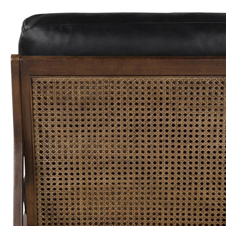 Carmelo Genuine Leather Accent Arm Chair - LOOMLAN - Urbia - Accent Chairs