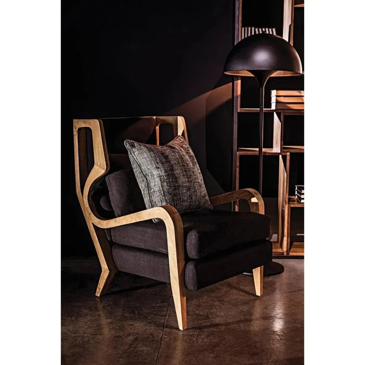 Carol Natural Teak Wood Armless Chair - LOOMLAN - Noir - Accent Chairs