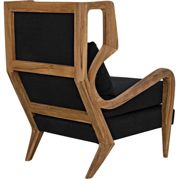 Carol Natural Teak Wood Armless Chair - LOOMLAN - Noir - Accent Chairs