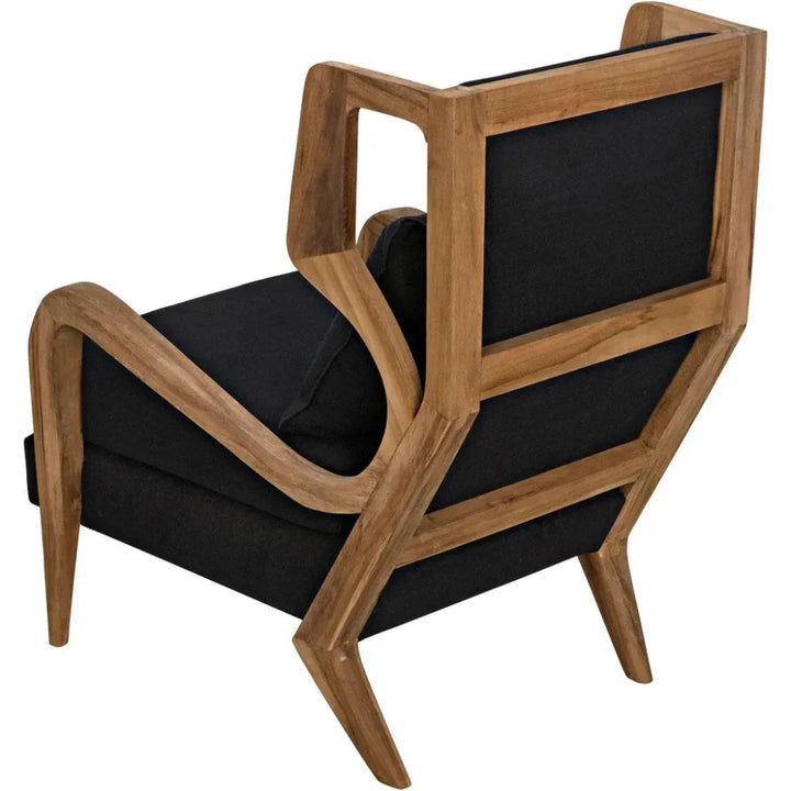 Carol Natural Teak Wood Armless Chair - LOOMLAN - Noir - Accent Chairs
